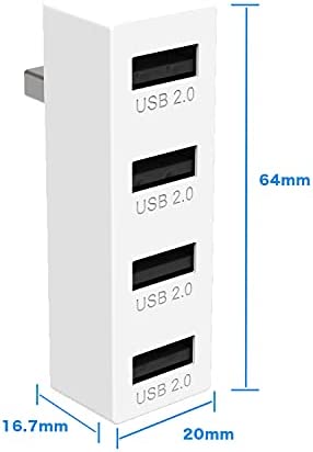 4 Ports USB Hub 2.0 for Xbox Series S, High Speed USB Hub Splitter Expansion Adapter Compatible with Xbox Series S Console