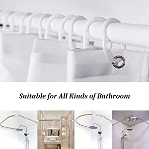 Cow Shower Curtain, Farmhouse Highland Cow Shower Curtain Funny Farm Animal Cattle Bull Cow Floral on Marble Fabric Shower Curtain Get Naked Shower Curtain Country Bathroom Set with Hooks, 72X72 Inch