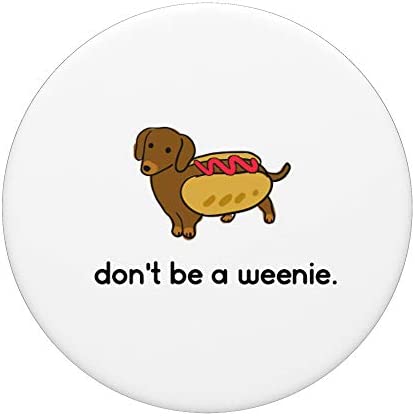 Dachshund Dog Doxie Weenie White Cute Funny Gift PopSockets PopGrip: Swappable Grip for Phones & Tablets
