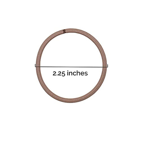 Heliums Gray Large Hair Elastics, 2.25 Inch 4mm Ponytail Holders, Match Your Hair Color Neutral Shades - 30 Pack