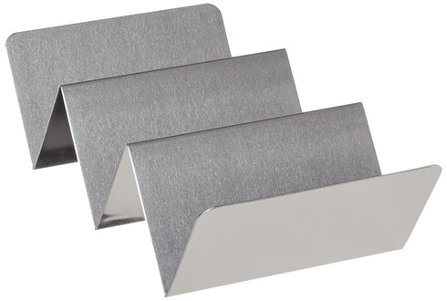 American Metalcraft TSH3 Stainless Steel Taco Holder, 2-3 Compartments, 4" x 8", Silver