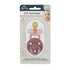 Itzy Ritzy Natural Rubber Pacifiers, Set of 2 – Natural Rubber Newborn Pacifiers with Cherry-Shaped Nipple & Large Air Holes for Added Safety; Set of 2 in Blossom & Rosewood, Ages 0 – 6 Months