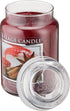 Village Candle Red Hot Cinnamon Large Glass Apothecary Jar Scented Candle, 21.25 oz, 21 Ounce