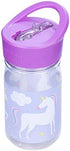 Wildkin Kids Reusable 16 Ounce Water Bottle for Boys and Girls, Features Straw Top and Carrying Handle, Ideal Size for School or Travel, Easy to Clean (Unicorn)