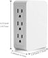 Plug in Outlet Extender,6 Grounded Outlet to The Side,Wall tap Side Access Adapter,Electrical Wall Plug,UL Listed,2 Pack