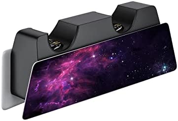 PlayVital Purple Nebula Full Set Skin Decal for ps5 Console Digital Edition, Sticker Vinyl Decal Cover for ps5 Controller & Charging Station & Headset & Media Remote