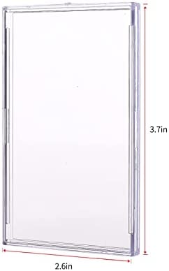 Tpoael Cards Sleeves Top Loaders 10 Hard Acrylic Card Protector Clear Card Brick + 2 Display Stand Fit for Trading Cards,Standard Sports Cards,Baseball Card Holder Cases Collectibles White
