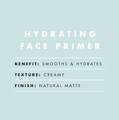 e.l.f., Hydrating Face Primer, Lightweight, Long Lasting, Creamy, Hydrates, Smooths, Fills in Pores and Fine Lines, Natural Matte Finish, Infused with Vitamin E, 0.47 Oz