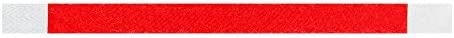 WristCo Neon Red 3/4 Inch Tyvek Unnumbered 500 Count Paper Wristbands for Events