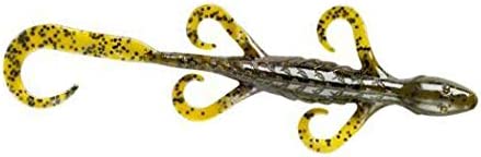 YUM Lizard Ultimate Finesse Lizard Soft Plastic Swim-Bait Bass Fishing Lure with Curly Legs and Tail