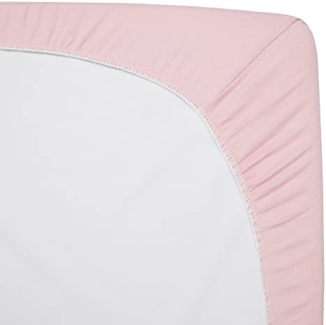 TL Care 100% Natural Cotton Jersey Knit 18 x 36 Cradle/Bassinet Sheet - Fitted, Pink, Soft Breathable, for Boys and Girls