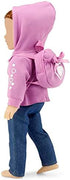 Emily Rose 18 Inch Doll Clothes Clothing Accessory - 3 Piece Heart Hoody 18" Doll Gift Set for Kids Play - Outfit Accessories | Fits Most 18" Dolls