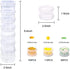 7 Day Pill Organizer Case Stackable Weekly Supplements Vitamins Pills Holder Dispenser Extra Clear Transparent with Label and One More Lids- Large