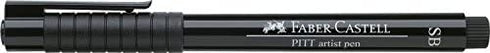 Faber-Castell PITT Artist Soft Brush Pen, Soft Brush Tipped, Black (199)
