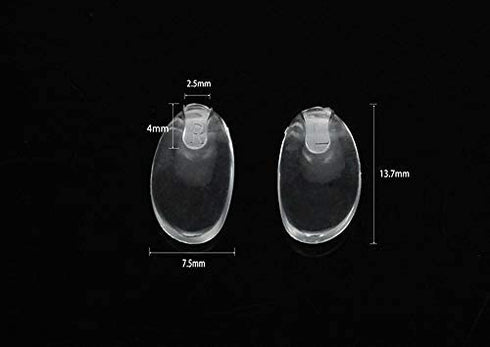 BEHLINE Eyeglass Nose Pads Replacement for Silhouette Frameless Glasses Eye Glasses and Eyewear Frames,Soft Silicone Plug in Eye Glasses Parts Push in Nose Piece,Clear Repair Kit