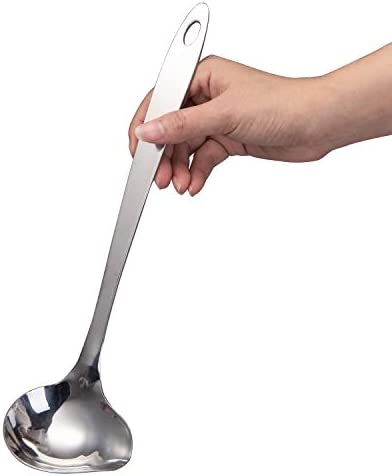 IMEEA Gravy Ladle Sauce Drizzle Spoon with Spout Stainless Steel Serving Soup Ladle Gravy Boat Ladle, 11.6inch