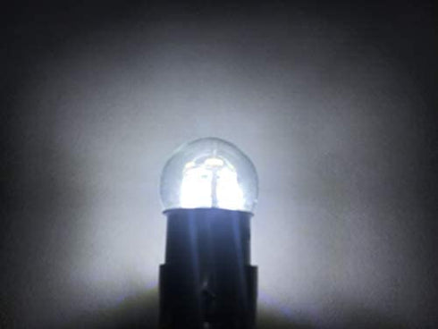 #89 #67 #303 Miniature Bulb LED Replacement | 12/28 Volt AC/DC | Base Style: BA15S | Replacement for #67, 69, 89, 98, 1247, 441067-1, 97, 631, 1155, 9421777, 303, 623, 1251 (1-Pack; Bright White)