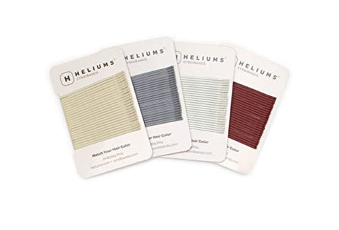 Heliums Gray Extra Long Bobby Pins, 2.5 Inch Straight, Easier Open, Gentle to Medium Hold - 24 Count