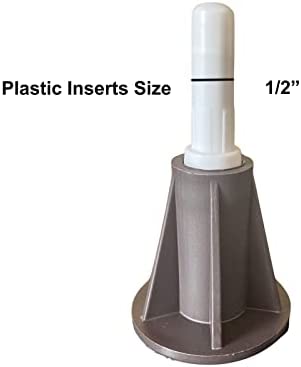 Home's Place Steel Stem Bed Frame Feet to Replace Wheels. Prevent Sliding. Sturdy Bed Frame Feet Replacements with Plastic Inserts. Set of 4