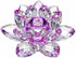 Amlong Crystal Hue Reflection Crystal Lotus Flower with Gift Box, Purple 5 Inch