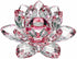 Amlong Crystal Hue Reflection Crystal Lotus Flower with Gift Box, Red (5 Inch)