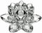 Amlong Crystal Crystal Lotus Flower with Gift Box, 5 Inch, Clear