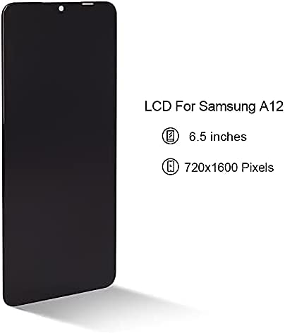 for Samsung Galaxy A12 Screen Replacement with Frame for Samsung a12 a125u Screen Replacement s127dl a125a a125w LCD Display digitizer Touch Screen Assembly with Repair Part Tools 6.5 inch