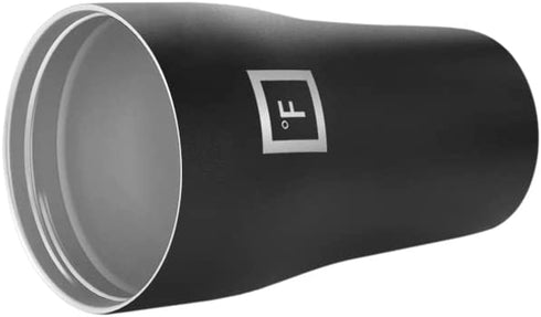 IRON °FLASK Rover Tumbler 2.0 - 16 Oz, 2 Lids (Straw/Flip), Vacuum Insulated Stainless Steel Bottle, Modern Double Walled, Simple Thermo Travel Mug, Hydro Water Metal Canteen - Midnight Black