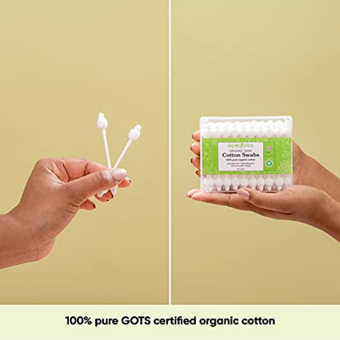Sky Organics Organic Baby Cotton Swabs for Baby, 100% Pure Organic Cotton, GOTS Certified Organic Cotton, 180 Count
