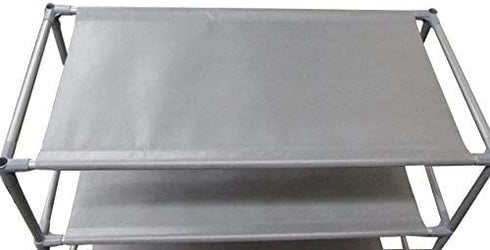 Home Basics Multipurpose 12 Pair Non-Woven Free-Standing Shoe Rack (4-Tier)