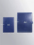 Small Padfolio Clipboard A5 Folder for Writing Pad Refillable 5 x 8 Note pad, Mymazn Faux Leather Clipboard Folder Junior Size Portfolio 5x8 Folio Clip Board (Blue)