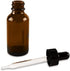 1oz Glass Bottles with Glass Eye Dropper Dispenser for Essential Oils, Kitchen Tools, Chemistry Lab Chemicals, Colognes & Perfumes (6 Pack) by Super Z Outlet (Amber)
