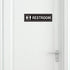 Self-Adhesive Unisex Restroom Sign for Bathroom Toilet Door or Wall Decor, Metal Signs for Business Office and Home, Rust Free Fade Resistant (4 Pack 7 x 2 inches)