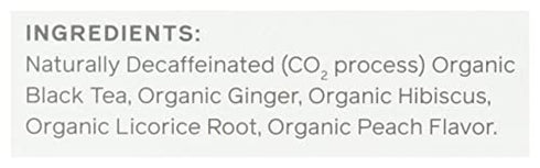 Allegro Tea, Organic Decaf Ginger Peach Black Tea Bags, 20 ct