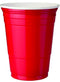 G.E.T. SC-16-R BPA-Free Reusable Plastic Red Party Cup Tumbler Only, 16 Ounce, Red (Set of 12)