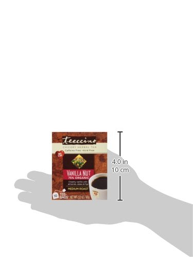Teeccino Vanilla Nut Herbal Coffee Tea Bags, 10 ct