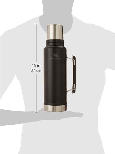 Stanley Classic Vacuum Insulated Wide Mouth Bottle, 1.5 qt - BPA-Free 18/8 Stainless Steel Thermos for Cold & Hot Beverages Keeps Liquid Hot or Cold for Up to 24 Hours