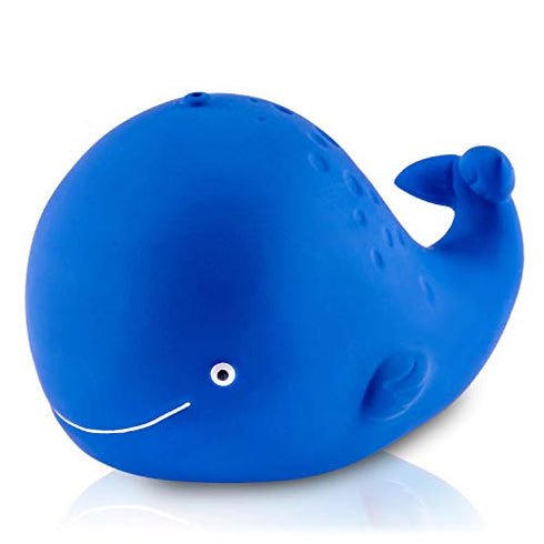 caaocho Pure Natural Rubber Baby Bath Toy - Kala The Whale - Without Holes, BPA, PVC, Phthalates Free, All Natural, Textured for Sensory Play, Sealed Bath Rubber Toy, Hole Free Bathtub Toy for Babies