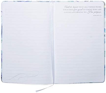 Eccolo Christian Writing Journal, “Be Still and Know That I Am God“, 200 Page Notebook with Inspirational Bible Verses, Flexible Cover, Ribbon Bookmark, 8.5x5.5