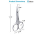 Stelone Cuticle Scissors, Eyebrow Scissors for Women, Stainless Steel Curved Blade Little Manicure Scissors, Brow Scissors & Cosmetic Scissors for Facial Hair & Eyelash Trimming - Best Makeup Scissors