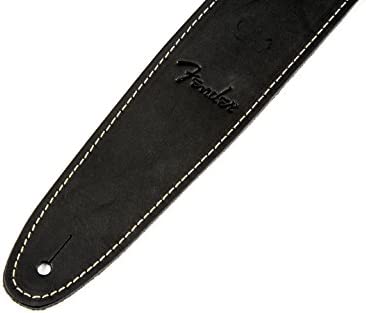 Fender Ball Glove Leather Guitar Strap, 2.5in, Black