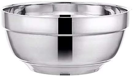 Geini Premium 304 Stainless Steel Bowls Set, Double Walled Insulated, Nesting Serving Bowls without Lids in Kitchen for Soup, Rice, Ice Cream, Kids Snacks, 6 Pack, 13oz Capacity
