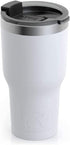 RTIC Tumbler with Splash Proof Lid, 20 oz, White, Insulated Travel Stainless Steel Coffee Mug, Sweat Proof, Keeps Hot & Cold Longer