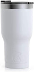 RTIC Tumbler with Splash Proof Lid, 20 oz, White, Insulated Travel Stainless Steel Coffee Mug, Sweat Proof, Keeps Hot & Cold Longer