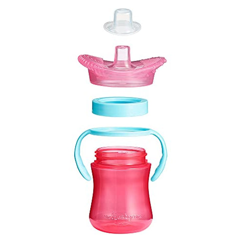 The First Years SenseAbles Teethe-Around Sensory Trainer Cup, 7 oz - Pink