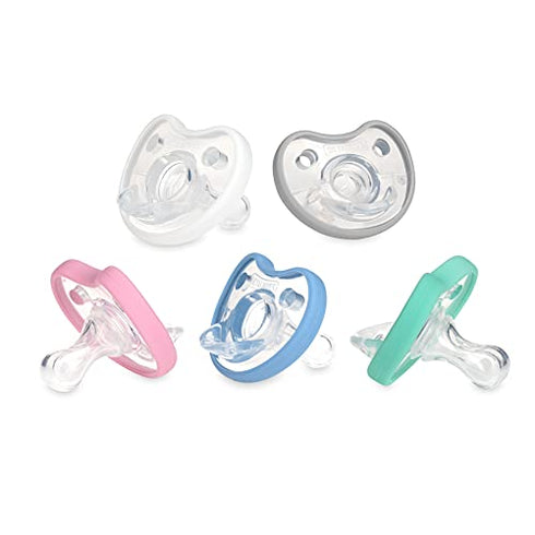 Dr. Talbot's Soft-Flex Orthodontic Pacifiers 0-6 Months, Pink/Aqua, 2 Pack