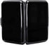 ELFISH RFID Blocking Credit Card Protector Aluminum ID Case Hard Shell Business Card Holders Metal Wallet for Men or Women (Black)