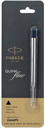 Parker Ball Point Pen Refills, Medium Point, Black Ink