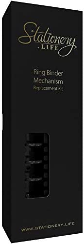 Stationery.Life Ring Binder Mechanism Replacement Kit for Personal Organizers Planners 6 Rings (Black Nickel, Personal)