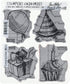 Stampers Anonymous Tim Holtz Cling Rubber Stamp Set, 7 by 8.5-Inch, Birthday Blueprint